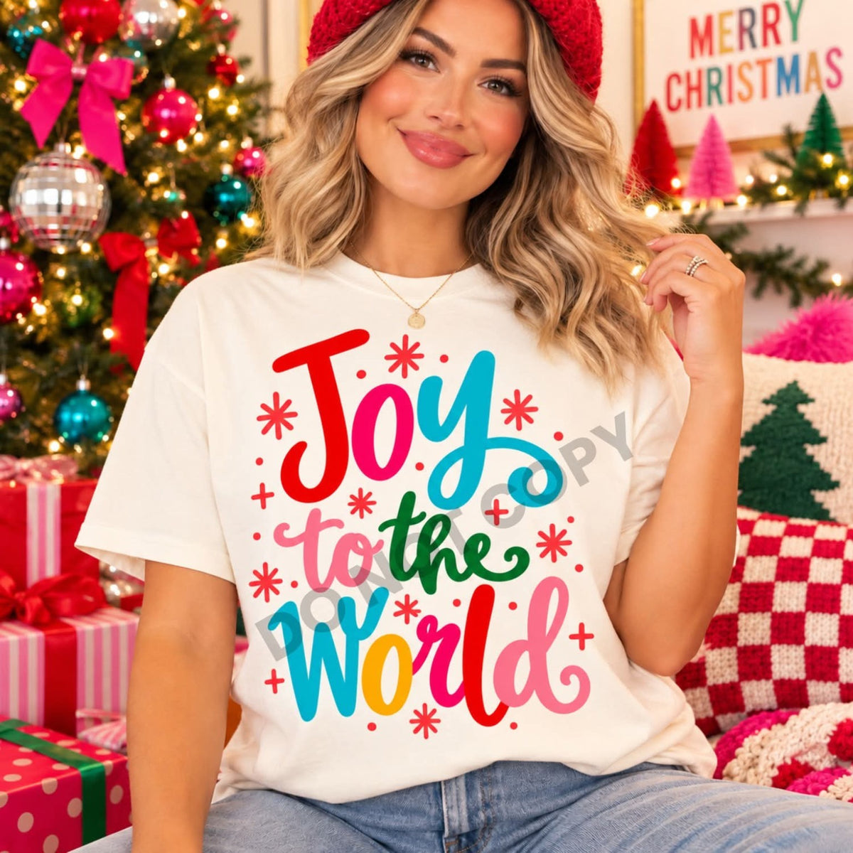 Joy to the World Colorful Christmas Shirt
