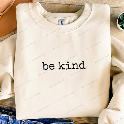 Be Kind Typewriter Top apparel mockup — 478 Custom Design