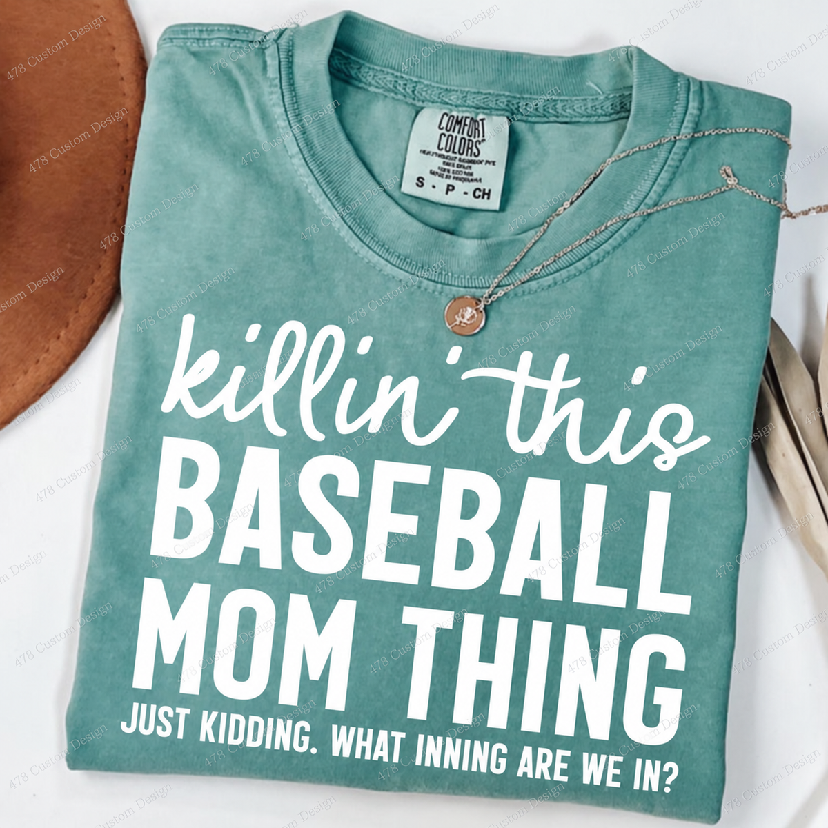 Killin This Baseball Mom Thing Top apparel mockup — 478 Custom Design