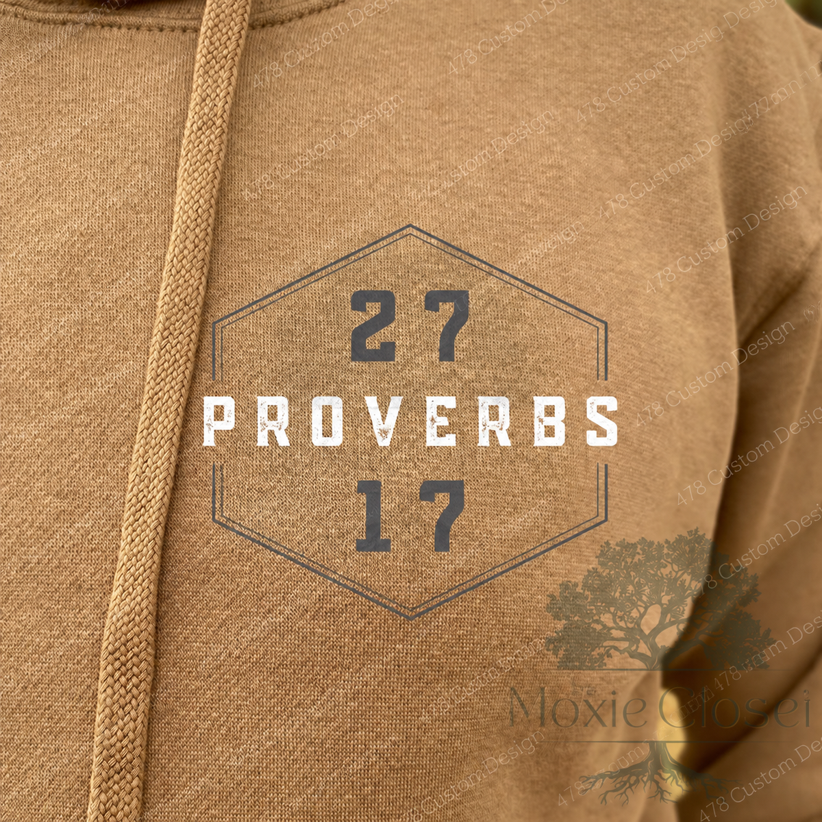 Iron Sharpens Iron Proverbs 27:17 Front and Back Top apparel mockup — 478 Custom Design