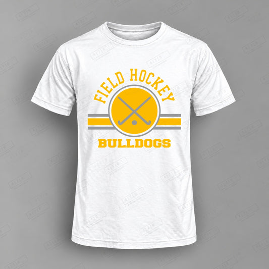 Custom Field Hockey Design 3 Top on white shirt, 478 Custom Design watermarked mockup