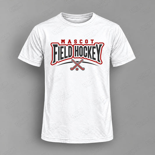 Custom Field Hockey Design 1-005 Top on white shirt, 478 Custom Design watermarked mockup