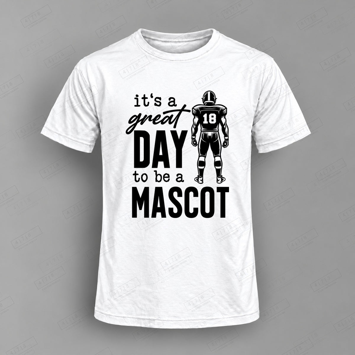 Custom Football Design 4-0072 Top on white shirt, 478 Custom Design watermarked mockup