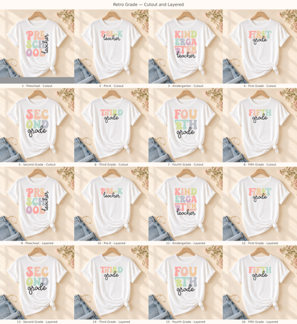 Retro Grade retro designs on rolled-sleeve tied white shirt, numbered options and 478 watermark