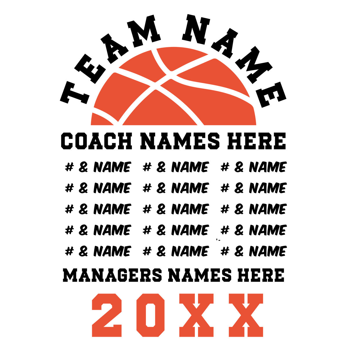 R03 — Basketball roster layout example