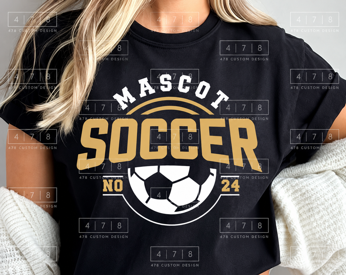 Custom Rounded Badge Soccer Top apparel mockup