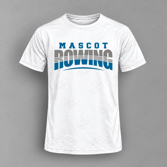 Custom Rowing Crew Design 1-005 Top on white shirt, 478 Custom Design watermarked mockup