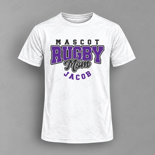 Custom Rugby Mom Design 1-002 Top on white shirt, 478 Custom Design watermarked mockup