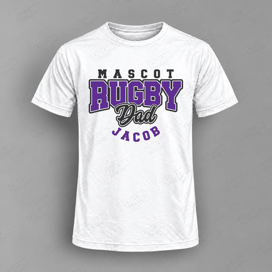 Custom Rugby Dad Design 1-003 Top on white shirt, 478 Custom Design watermarked mockup