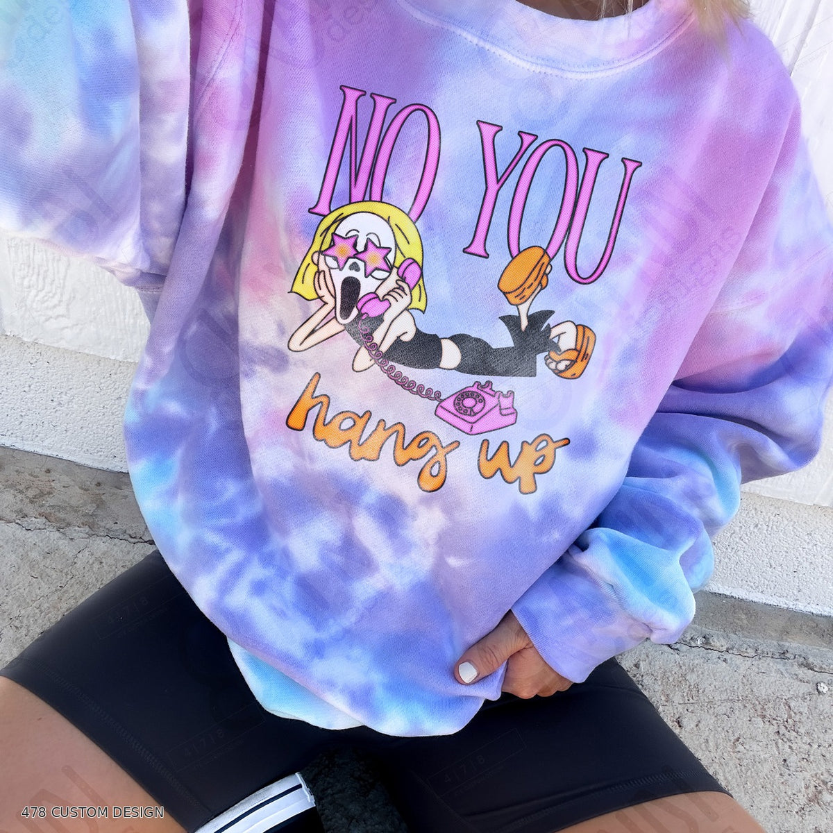 No You Hang Up Top garment mockup with 478 Custom Design watermark