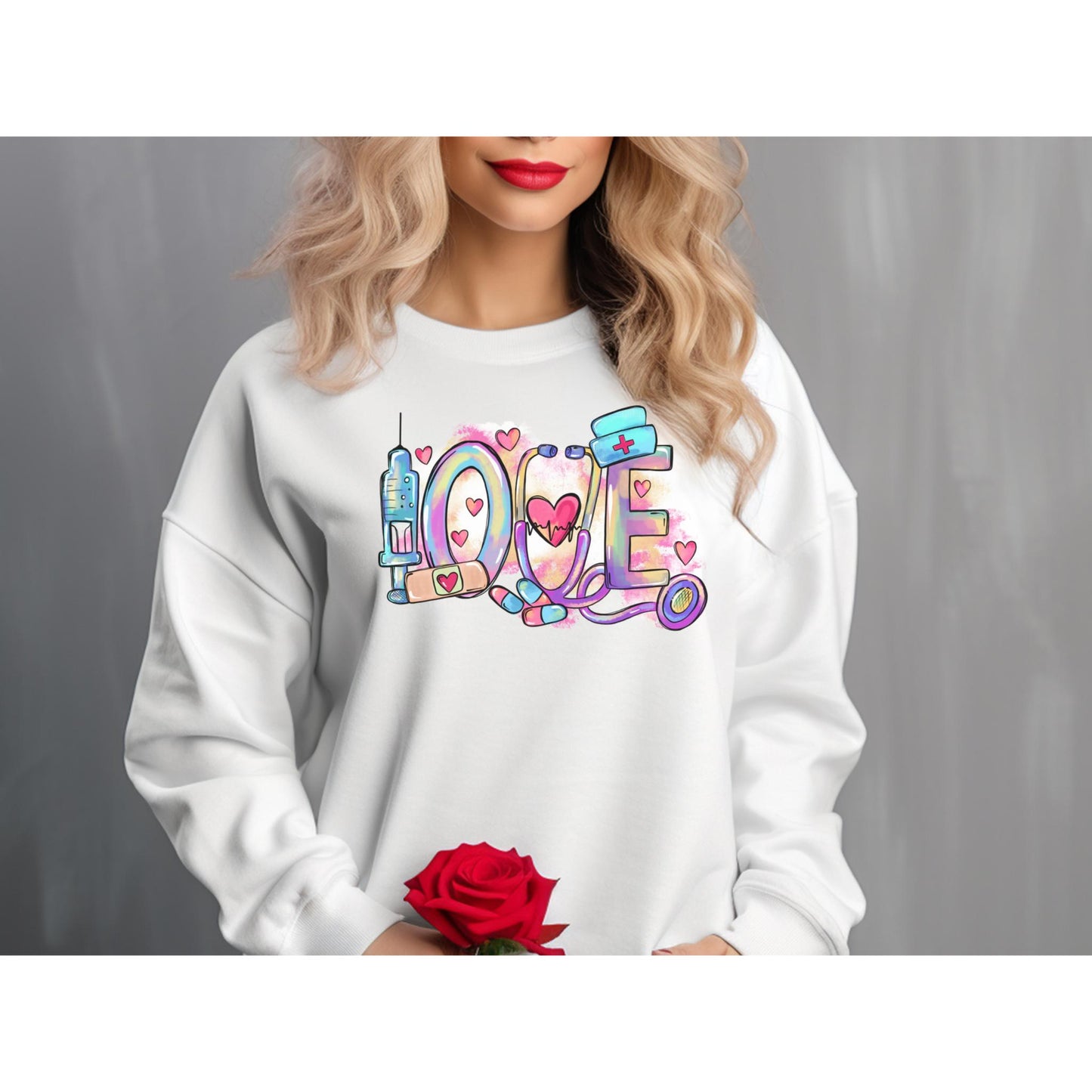 NURSE LOVE Valentine Top