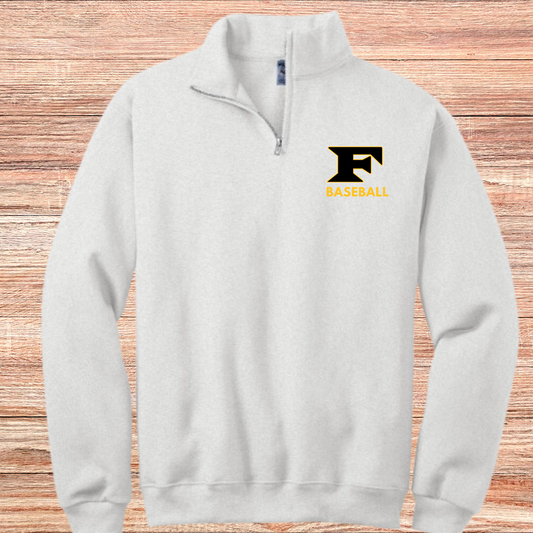 Five Star Baseball 1/4 Zip Fleece- Pocket Logo- LIGTH ASH GRAY