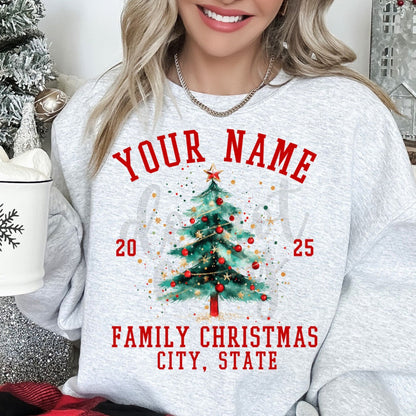 Custom Family Christmas Top — design example 1