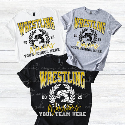 Custom Wrestling Wreath Top — design example 2