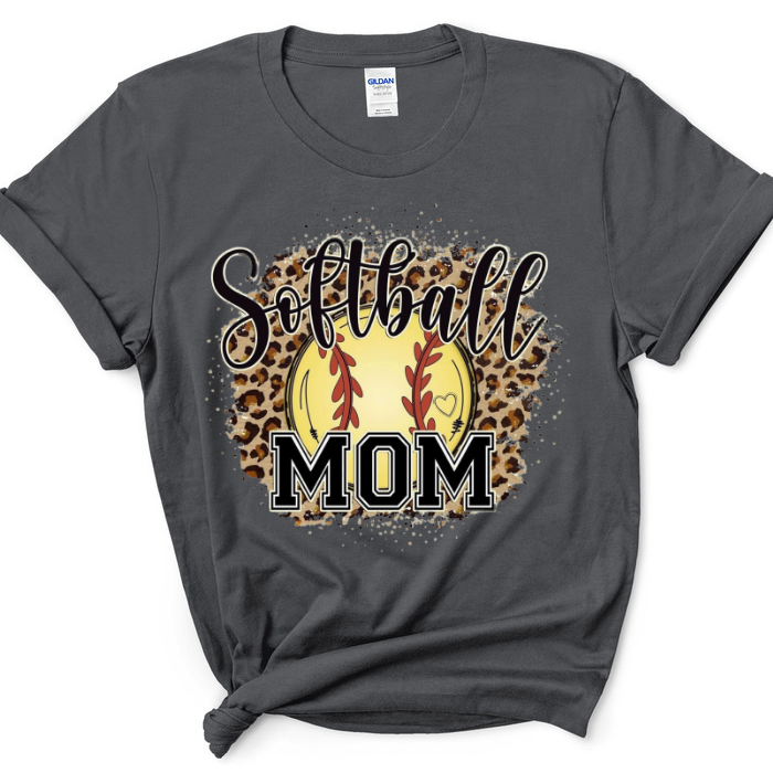 Leopard Softball Mom Top