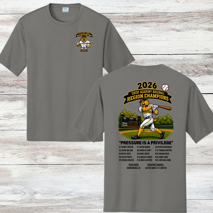 Crisp Academy Baseball Region Championship Shirt
