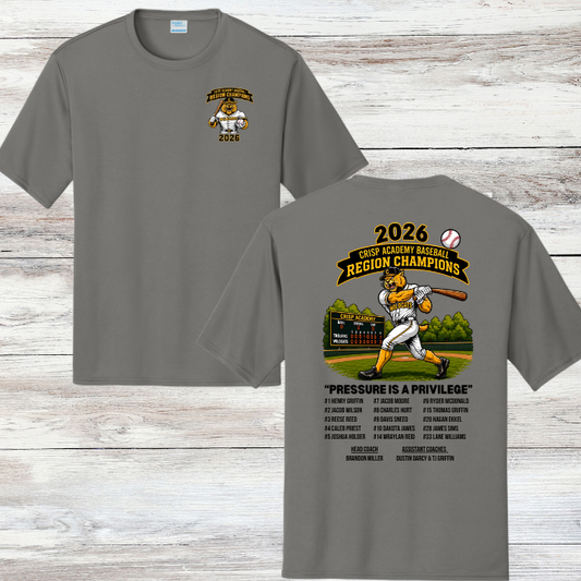 Crisp Academy Baseball Region Championship Shirt