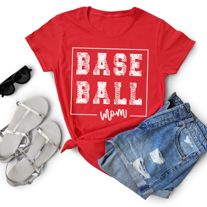 BASE BALL mom in White Top