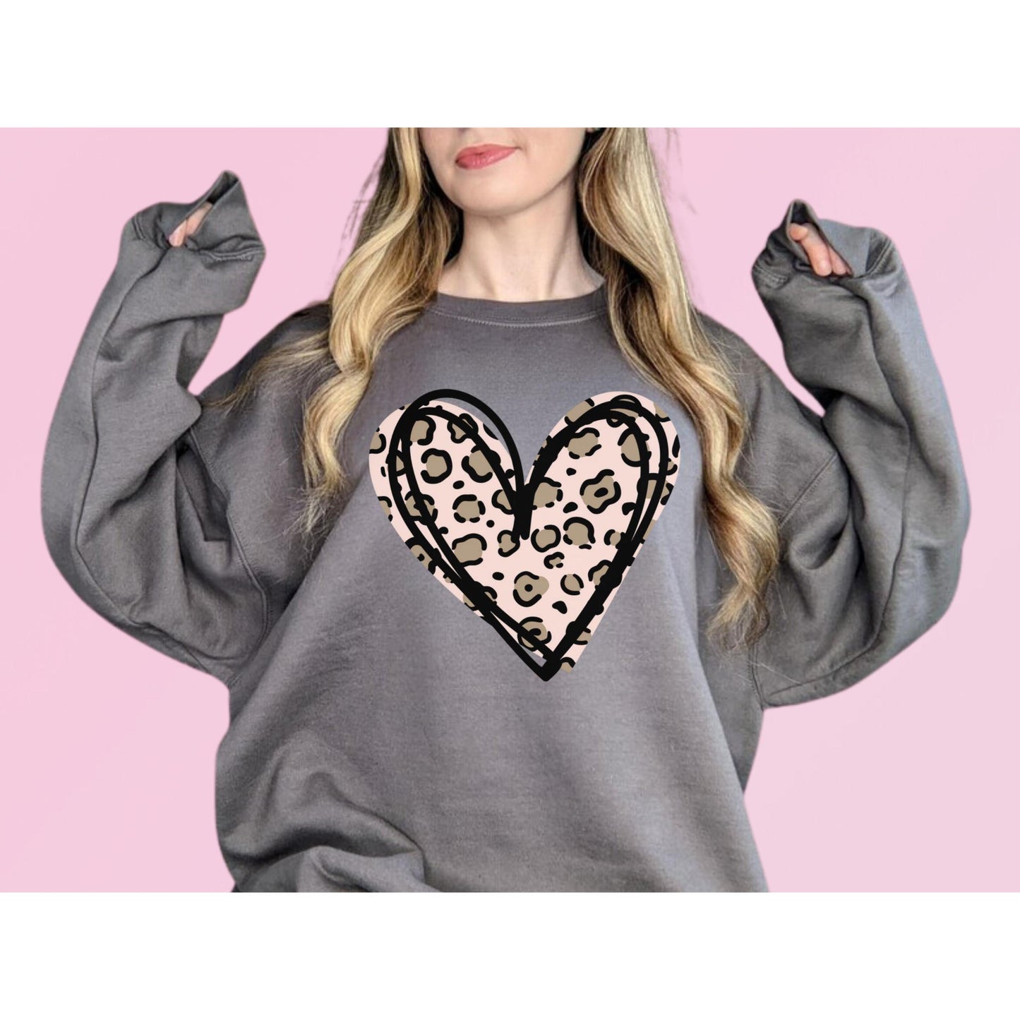 Leopard Heart Top