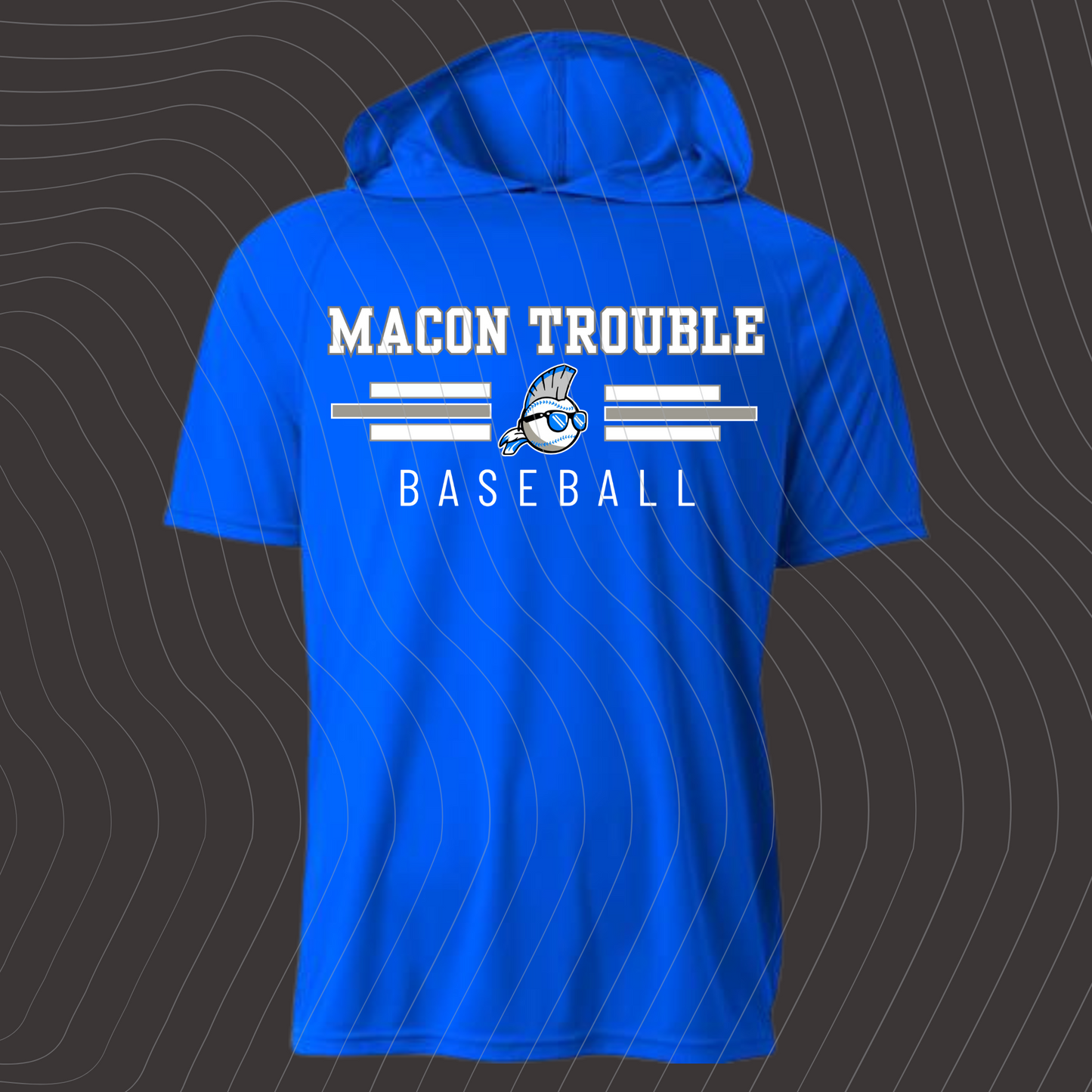 Macon Trouble- Design-A-BLUE- Short/Long Sleeve Dri-Fit w/ Hood