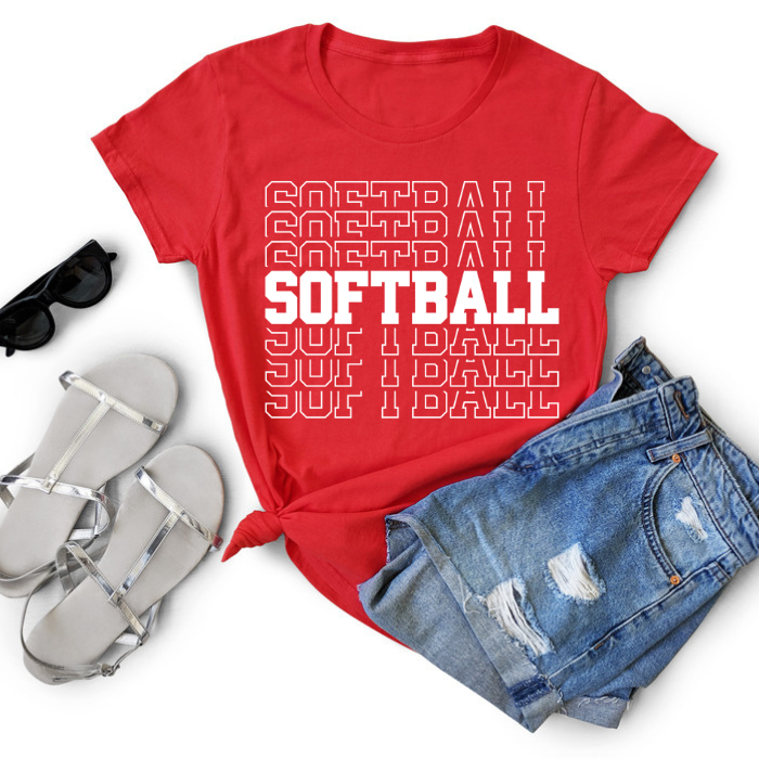 Softball Mom On Repeat White Top