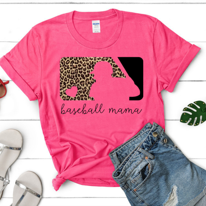 Baseball Mama Leopard MLB Top