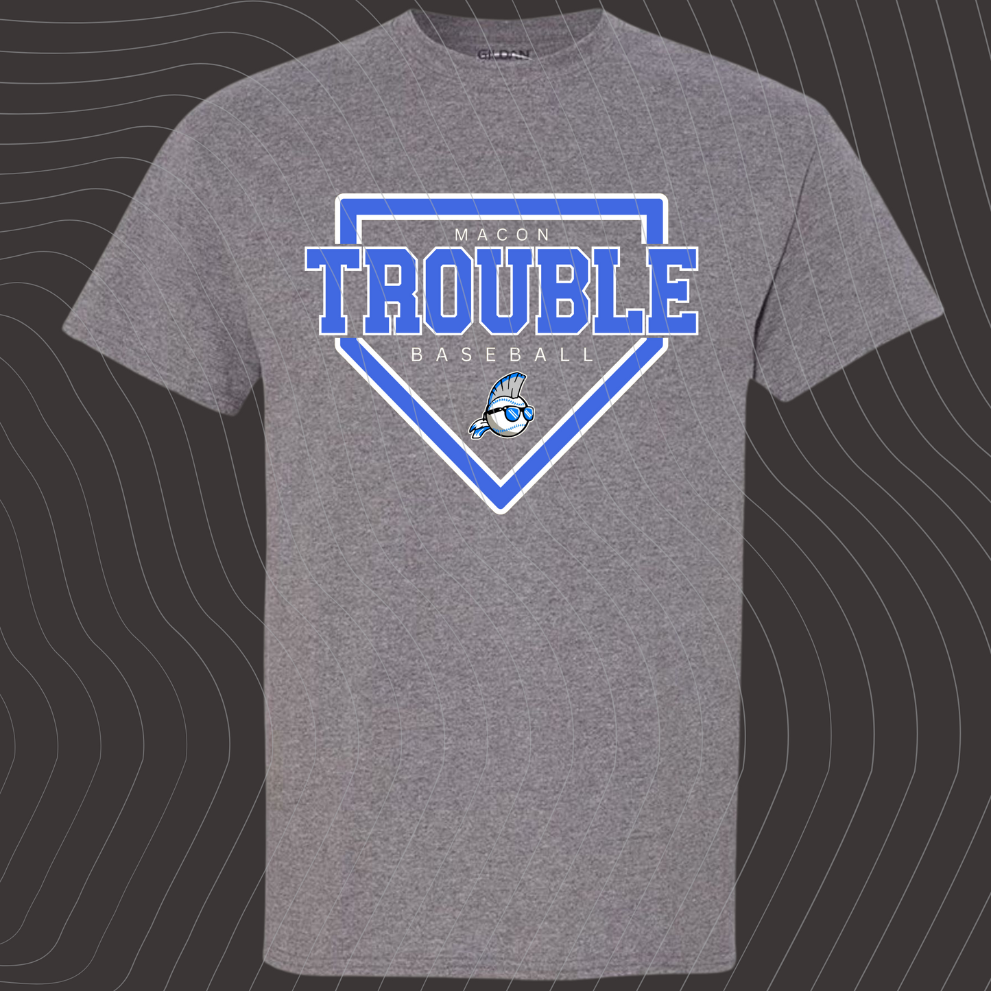 Macon Trouble-Design C- GRAY- Short Sleeve/Long Sleeve T-Shirts