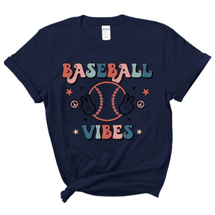 Baseball Vibes Peace Top