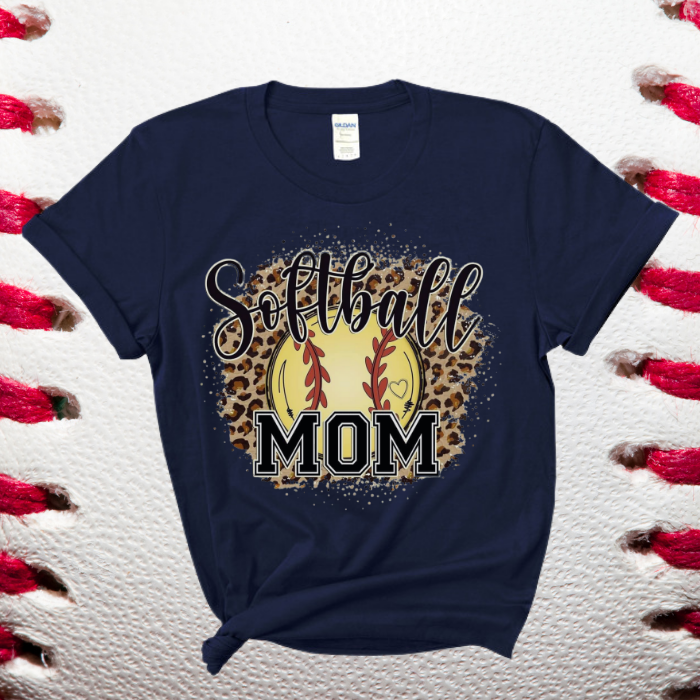 Leopard Softball Mom Top