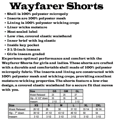 Five Star Baseball - Wayfarer Shorts- Ladies/Girls
