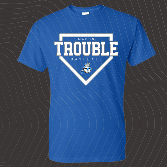 Macon Trouble-Design C- BLUE- Short Sleeve/Long Sleeve T-Shirts