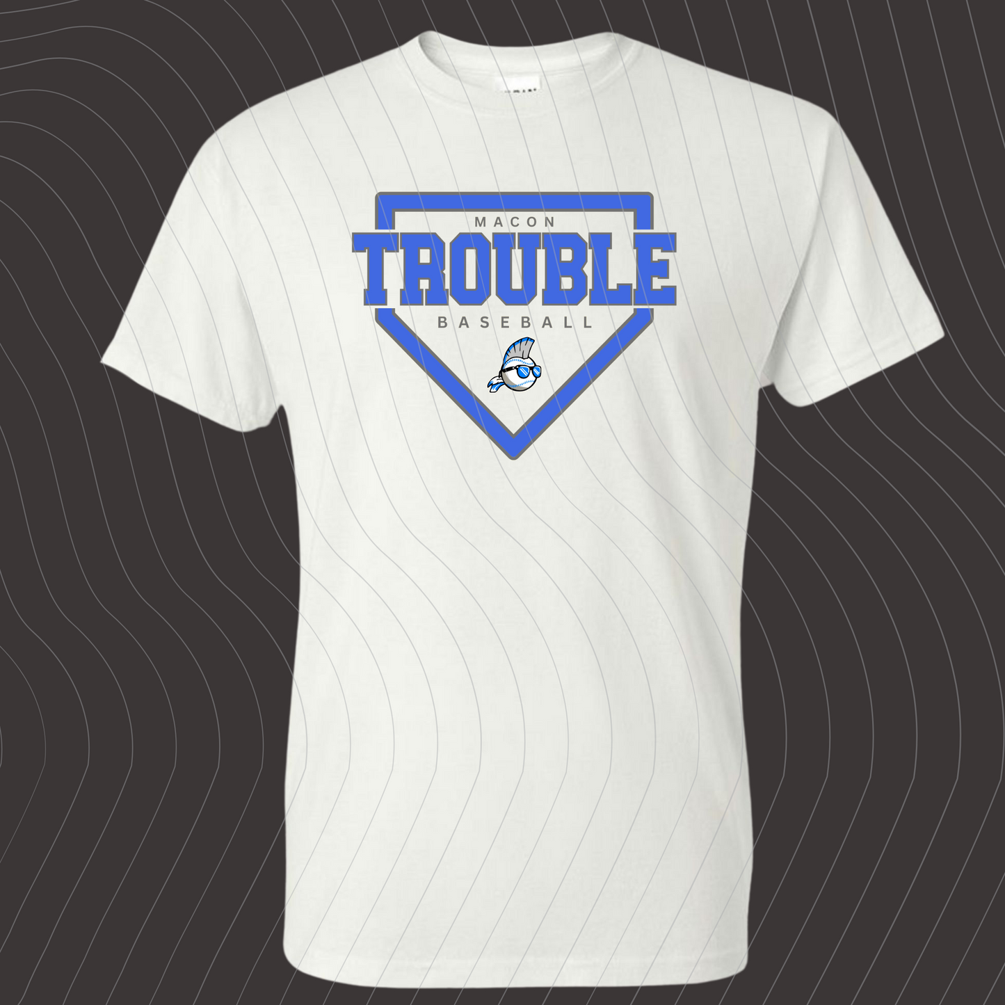 Macon Trouble-Design C- WHITE- Short Sleeve/Long Sleeve T-Shirts