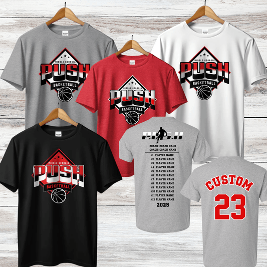 PUSH Basketball Design 5- Short Sleeve/ Long Sleeve Shirts