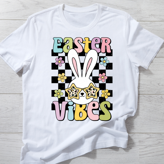 Easter Vibes Retro Checkered Top