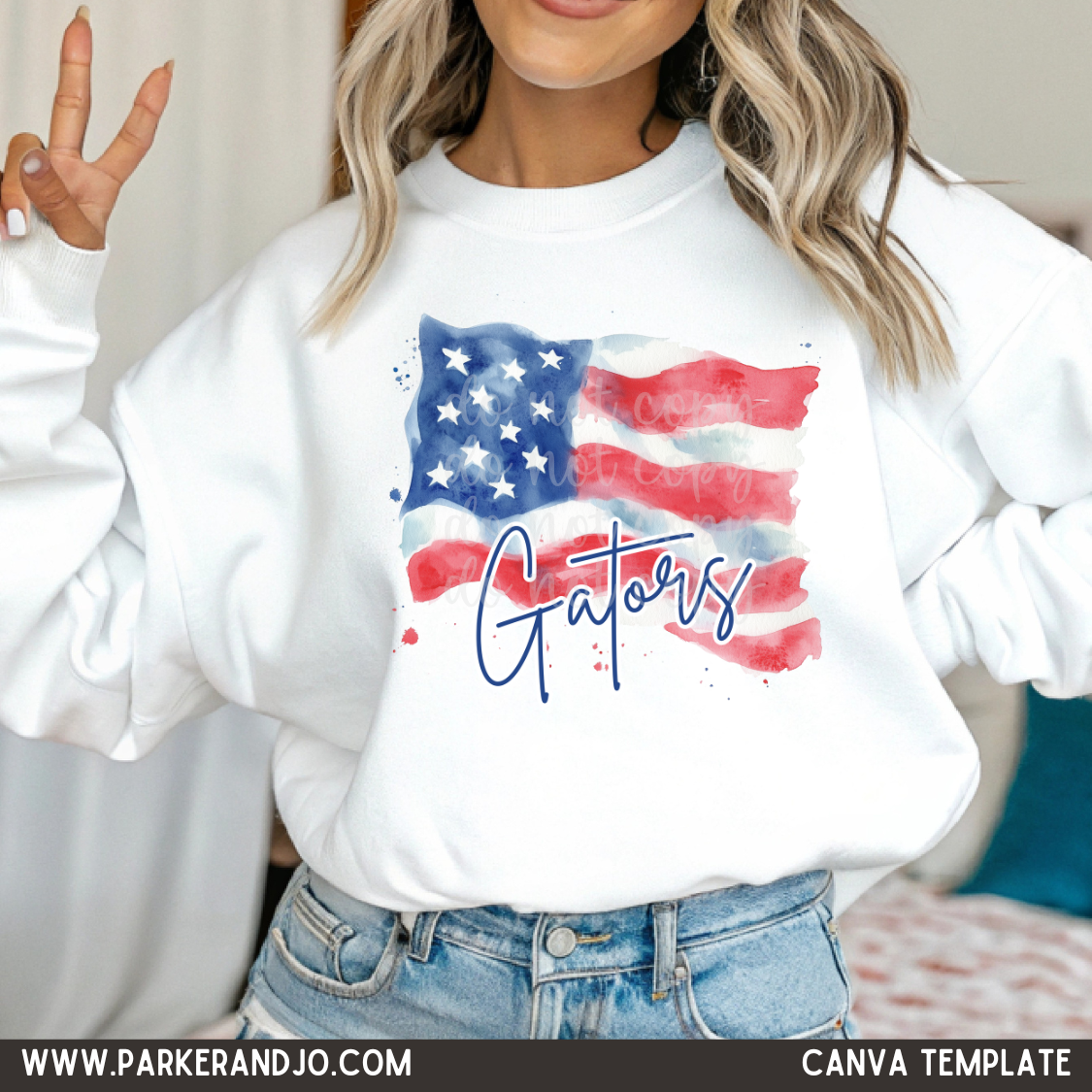 Custom American Flag  Wording Top — design example 1