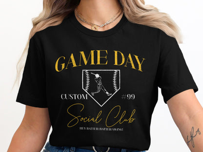 Game Day Social Club- Diamond Design w/Custom Name & Number