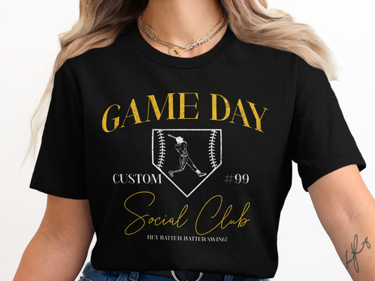 Game Day Social Club- Diamond Design w/Custom Name & Number