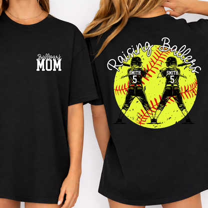 Custom Raising Ballers Softball Top — design example 1