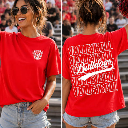 Custom Stacked Volleyball Top — design example 1