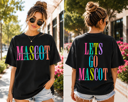 Custom Colorful Lets Go Mascot Top — design example 1