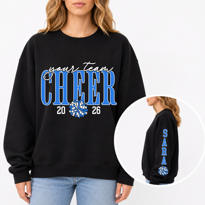 Custom Cheer With Pom And Sleeve Top — design example 1