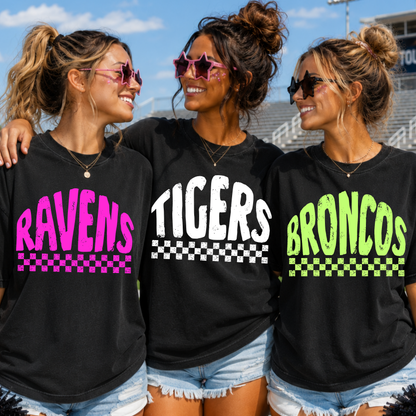 Custom Checkered Bar Mascot Top — design example 1