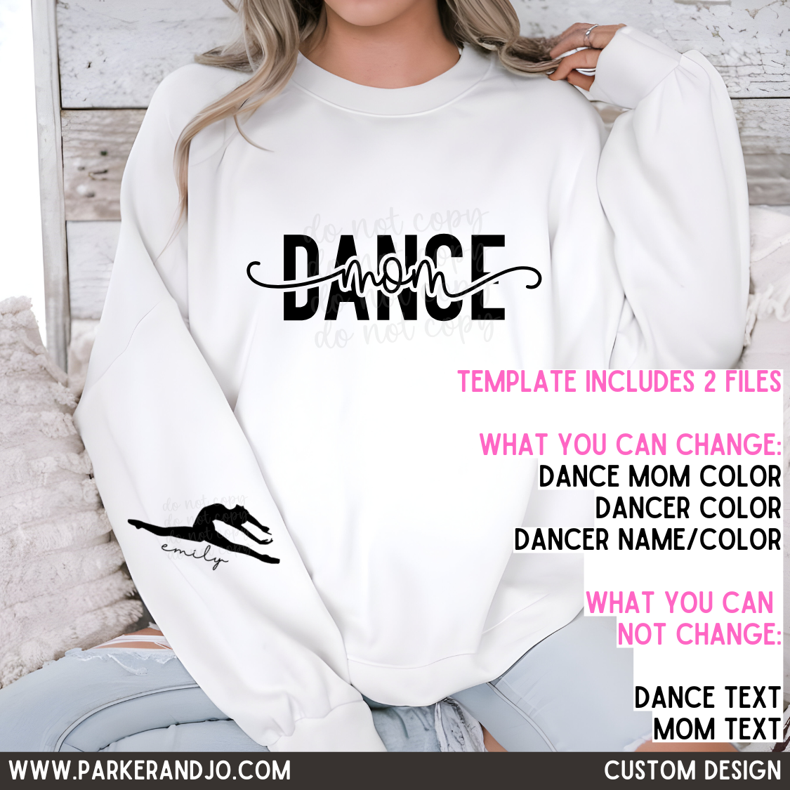Custom Dance Mom Top — design example 1