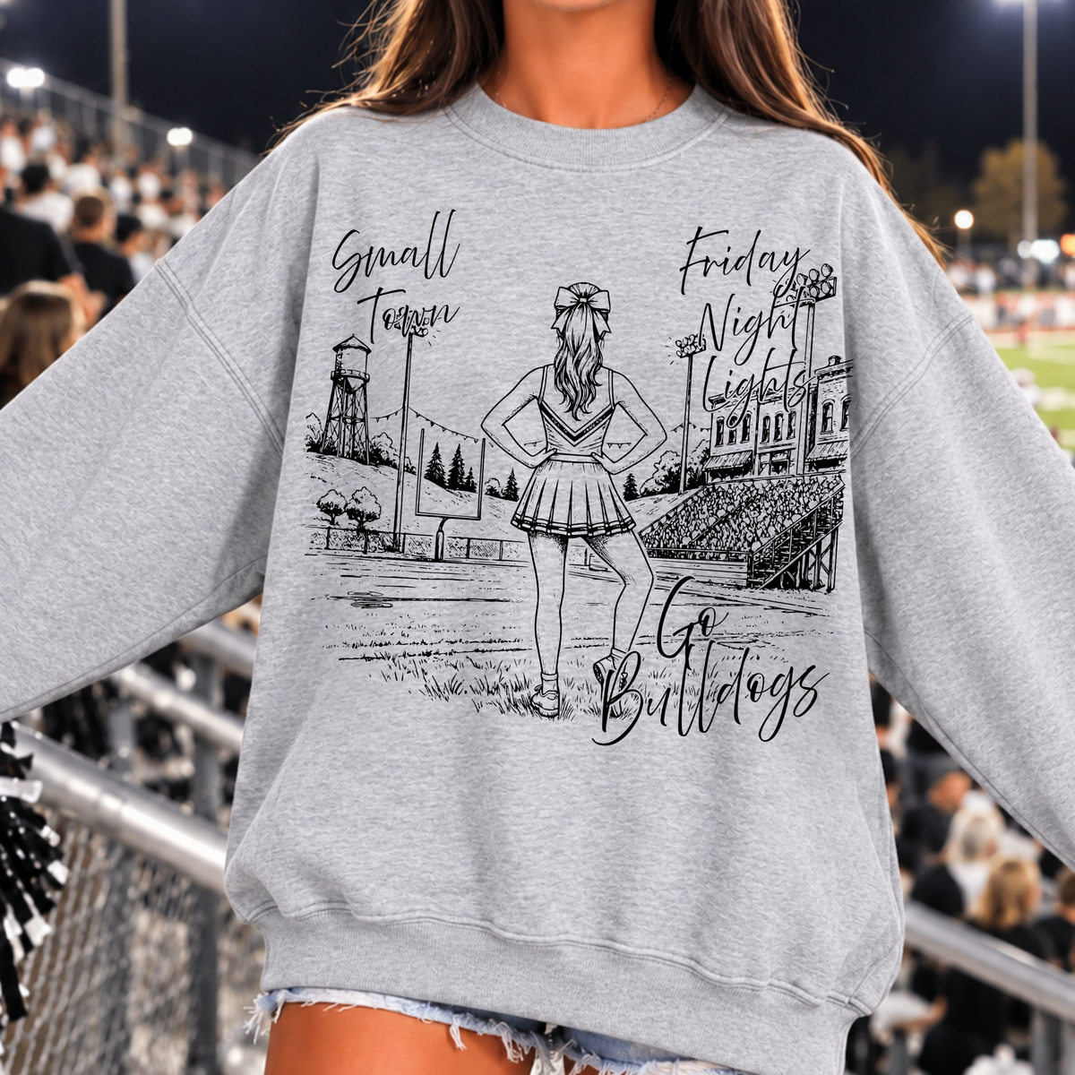 Custom Dance Team Girl Small Town Friday Night Lights Top — design example 2