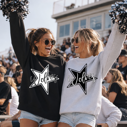Custom Distressed Star Mascot Top — design example 1