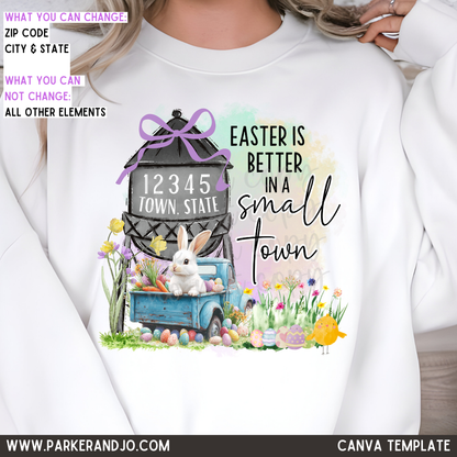 Custom Easter Small Town Top — design example 2