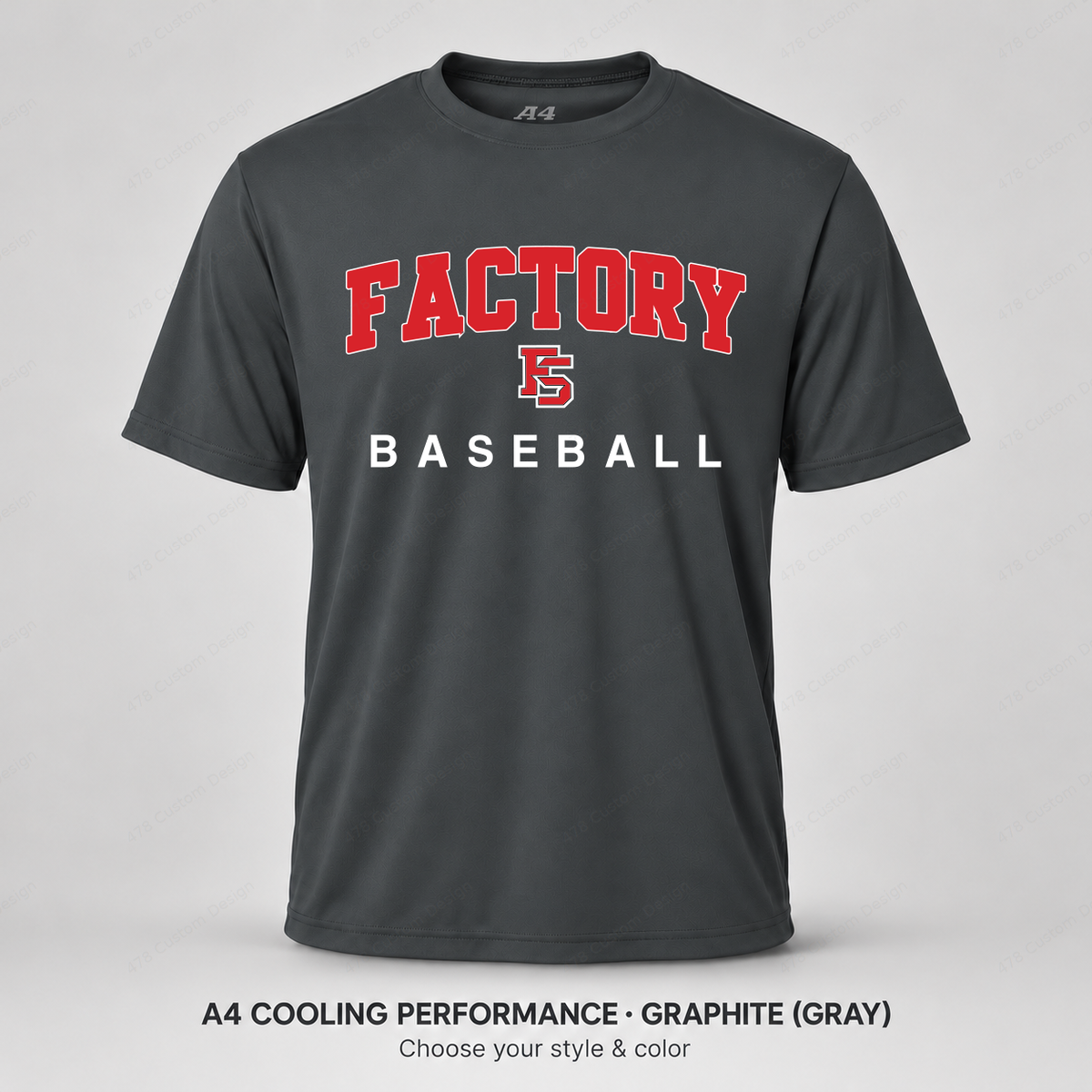 Factory Baseball 02A Collegiate Arch — A4 Graphite