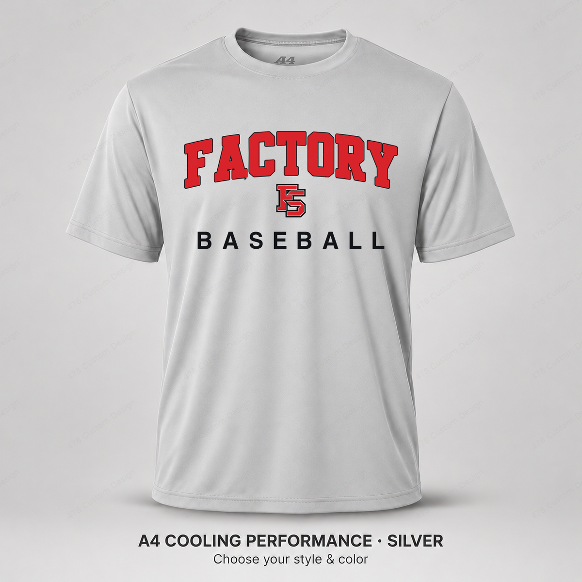 Factory Baseball 02A Collegiate Arch — A4 Silver