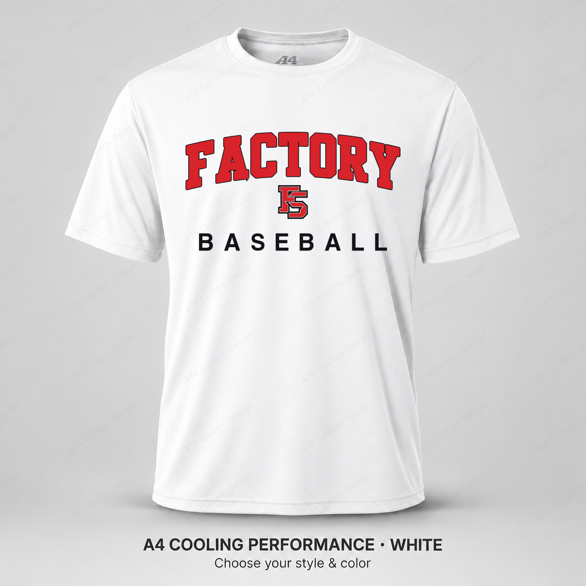 Factory Baseball 02A Collegiate Arch — A4 White