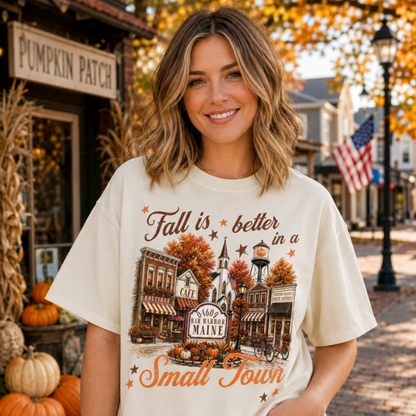 Custom Small Town Fall Village Top — design example 1